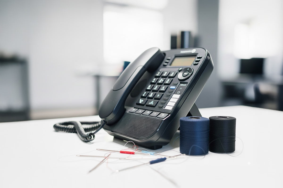 Office phone and sewing supplies